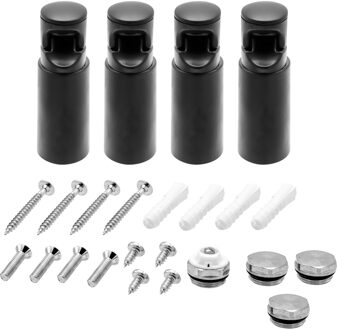 Boss & Wessing Bevestigingsset Handdoekdroger BWS Jackson 4 st. Mat Zwart