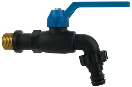 Boss & Wessing Buitenkraan Aquasplash Zuko Vorstbestendig 1/2" Zwart Aquasplash
