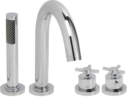 Boss & Wessing BWS 4 gats Crux Afbouw Badrandthermostaat Chroom (Exclusief inbouwdeel)