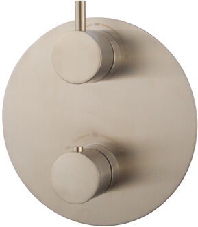 Boss & Wessing BWS Afbouwdeel Cemal Douche Thermostaat 2-Weg Rond RVS RVS Look