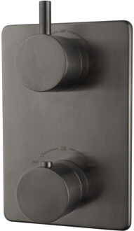 Boss & Wessing BWS Afbouwdeel Cemal Douche Thermostaat Inbouw 2-Weg Gunmetal