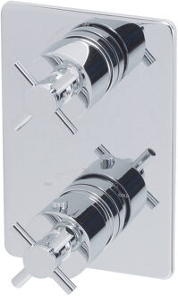 Boss & Wessing BWS Afbouwdeel Crux 2-Weg Chroom tbv Thermostatisch Inbouwdeel Uni Glans Chroom