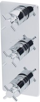 Boss & Wessing BWS Afbouwdeel Crux Douche Thermostaat 3Weg Chroom Glans Chroom