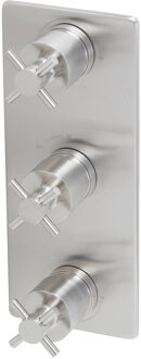 Boss & Wessing BWS Afbouwdeel Crux Douche Thermostaat 3Weg RVS Look