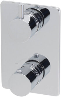 Boss & Wessing BWS Afbouwdeel Round 2-Weg Chroom tbv Thermostatisch Inbouwdeel Uni Glans Chroom