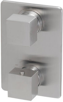 Boss & Wessing BWS Afbouwdeel Square 2-Weg RVS tbv Thermostatisch Inbouwdeel Uni