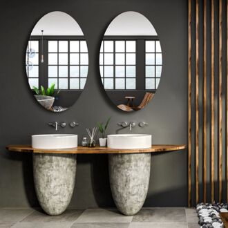 Boss & Wessing BWS Badkamerspiegel | Spark Ovale Verticaal | met LED verlichting | 100x60cm