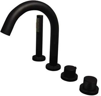 Boss & Wessing BWS Badrandkraan Cemal 4-gats Thermostatisch Afbouwset Mat Zwart