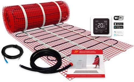 Boss & Wessing BWS By Magnum Elektronische Vloerverwarming Set 1,5 m2 - 225 Watt - Wifi Thermostaat Wit