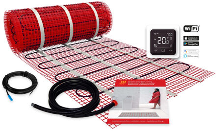 Boss & Wessing BWS By Magnum Elektronische Vloerverwarming Set 10 m2 - 1500 Watt - Wifi Thermostaat Wit