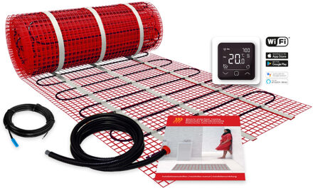 Boss & Wessing BWS By Magnum Elektronische Vloerverwarming Set 2 m2 - 300 Watt - Wifi Thermostaat Wit