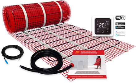 Boss & Wessing BWS By Magnum Elektronische Vloerverwarming Set 6 m2 - 900 Watt - Wifi Thermostaat Wit