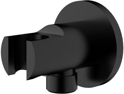 Boss & Wessing BWS Doucheaansluiting Luxe Rond Met Opsteek 1/2" Messing Mat Zwart