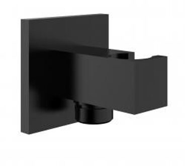Boss & Wessing BWS Doucheaansluiting Luxe Vierkant Met Opsteek 1/2" Messing Mat Zwart