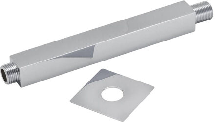 Boss & Wessing BWS Douchearm Hera Luxe Plafondbevestiging Vierkant 20 cm RVS Wit Chroom