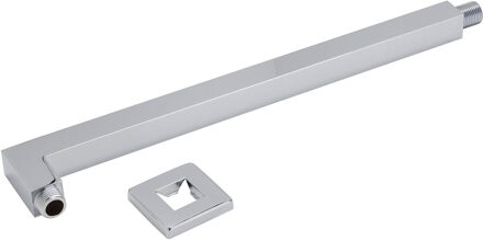 Boss & Wessing BWS Douchearm Hera Recht Muurbevestiging Vierkant 41cm RVS Wit Chroom