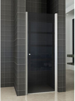 Boss & Wessing BWS Douchedeur | Profiel | 80x202cm | 8mm NANO Omkeerbaar Rookglas | Nisdeur Chroom