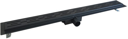 Boss & Wessing BWS Douchegoot Flens Met Uitneembaar Sifon 100x7x6.7cm RVS Mat Zwart