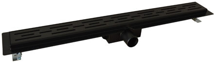 Boss & Wessing BWS Douchegoot Flens Met Uitneembaar Sifon 80x7x6.7cm RVS Mat Zwart