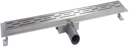 Boss & Wessing BWS Douchegoot RVS Met Flens 40 cm Uitneembaar Sifon Standaard Rooster