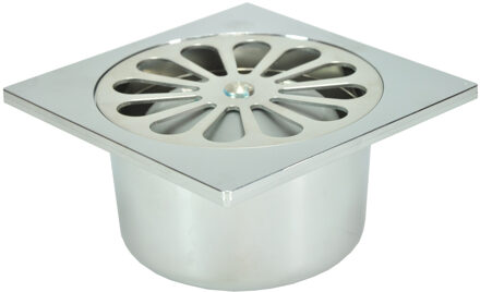 Boss & Wessing BWS Doucheput Onderuitlaat 10x10cm 40mm ABS Chroom