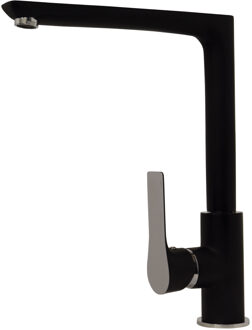 Boss & Wessing BWS Een Hendel Keukenmengkraan Caspar Zwart Chroom