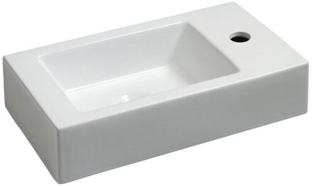 Boss & Wessing BWS Fontein Blong 46x26x11cm Wit (kraangat rechts)