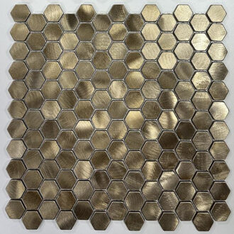 Boss & Wessing BWS Goud Mozaiek Hexagon 30X30 cm Boss & Wessing