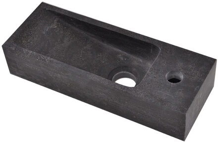 Boss & Wessing BWS Hardsteen Fontein Zwart Smal 38x14x8 cm (Kraangat Rechts)