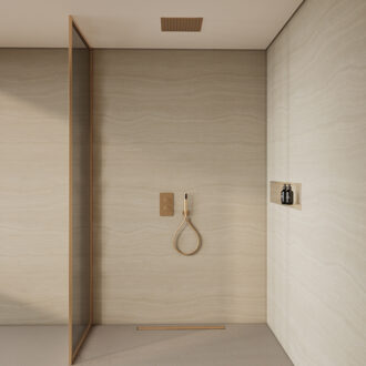 Boss & Wessing BWS Inbouw Plafondregendouche | Colorato | 30CM | met Handdouche | Geborsteld Goud | SET