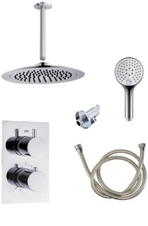 Boss & Wessing BWS Inbouw Regendouche | 30cm Stortdouche Plafonduitloop met handdouche | Chroom