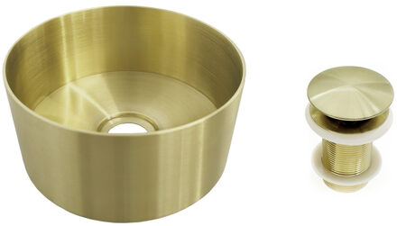 Boss & Wessing BWS Industrial Mini 21 cm Incl Waste Geborsteld Messing PVD