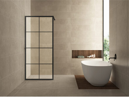 Boss & Wessing BWS Inloopdouche Met Handdoekbeugel 120x200cm 10mm NANO Coating Zwart