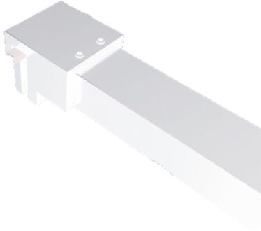 Boss & Wessing BWS Inloopdouche Pro Line Helder Glas 50x200 Mat Wit Profiel en Stabilisatiestang Mat Wit Profiel/beslag