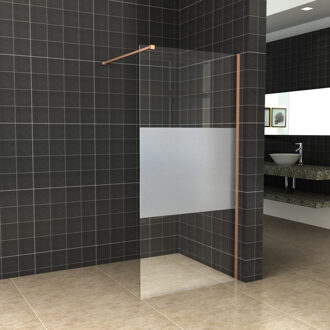 Boss & Wessing BWS Inloopdouche Pro Line Middenband 120x200 Geborsteld Brons Koper Profiel en Stang