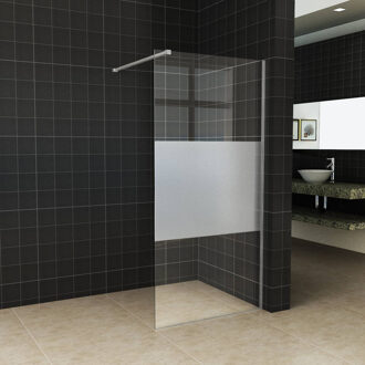 Boss & Wessing BWS Inloopdouche Pro Line Middenband 8mm Nano Coating RVS Profiel en Stang (ALLE MATEN) RVS Profiel/Beslag