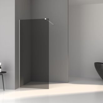 Boss & Wessing BWS Inloopdouche Pro Line Rookglas 140x200 Nano Coating Geborsteld Messing Goud Profiel en Stang Geborsteld Messing Goud Profiel/beslag