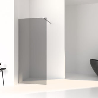 Boss & Wessing BWS Inloopdouche Slim | Rookglas Anti-Kalk Coating | Mat Geborsteld Staal Profiel (alle maten) RVS