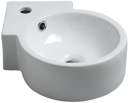 Boss & Wessing BWS Keramische Hoek Fontein Luna Wit Hoogglans Wit