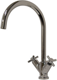 Boss & Wessing BWS Keukenmengkraan 2 Knops Cross Chroom Glans Chroom