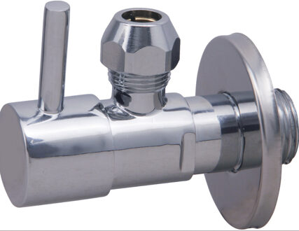 Boss & Wessing BWS Kraan Hoekstop 1/2"x10 Chroom (Inclusief Rozet)