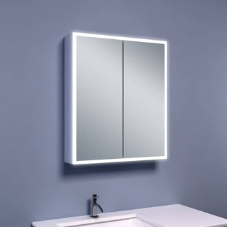 Boss & Wessing BWS LED Spiegelkast Aluminium Quali Met Rand Verlichting 60x70x13 cm