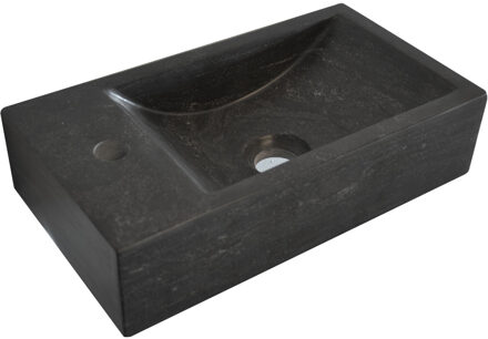 Boss & Wessing BWS Natuursteen Fontein Zwart 40x22x10 cm (Kraangat Links)