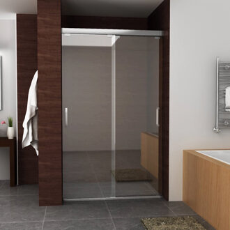 Boss & Wessing BWS Nisdeur Dubbele Schuifdeur 2-Delig 120x200 cm 8 mm NANO Coating Chroom