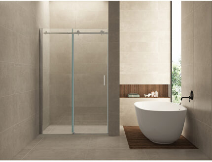 Boss & Wessing BWS Nisdeur Schuifbaar 2-Delig 170x200 cm 8 mm Nano Coating Chroom