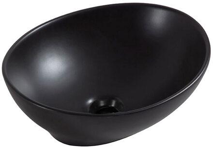 Boss & Wessing BWS Opbouw Waskom Paro 40x33x14.5 cm Keramiek Mat Zwart