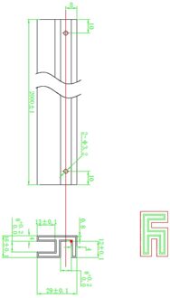 Boss & Wessing BWS Pro Line Hoekprofiel voor Zijwand 8 mm Glas 200 cm Chroom