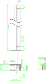 Boss & Wessing BWS Pro Line Hoekprofiel voor Zijwand 8 mm Glas 200 cm RVS RVS Look