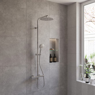 Boss & Wessing BWS Regendouche | Deluxe Round | 30cm Stortdouche met handdouche | Chroom | Opbouw