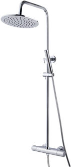 Boss & Wessing BWS Regendoucheset Thermostatisch Round met Handdouche Chroom Glans Chroom